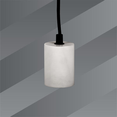 LED-Pendelleuchte E27, Marmor, weiß