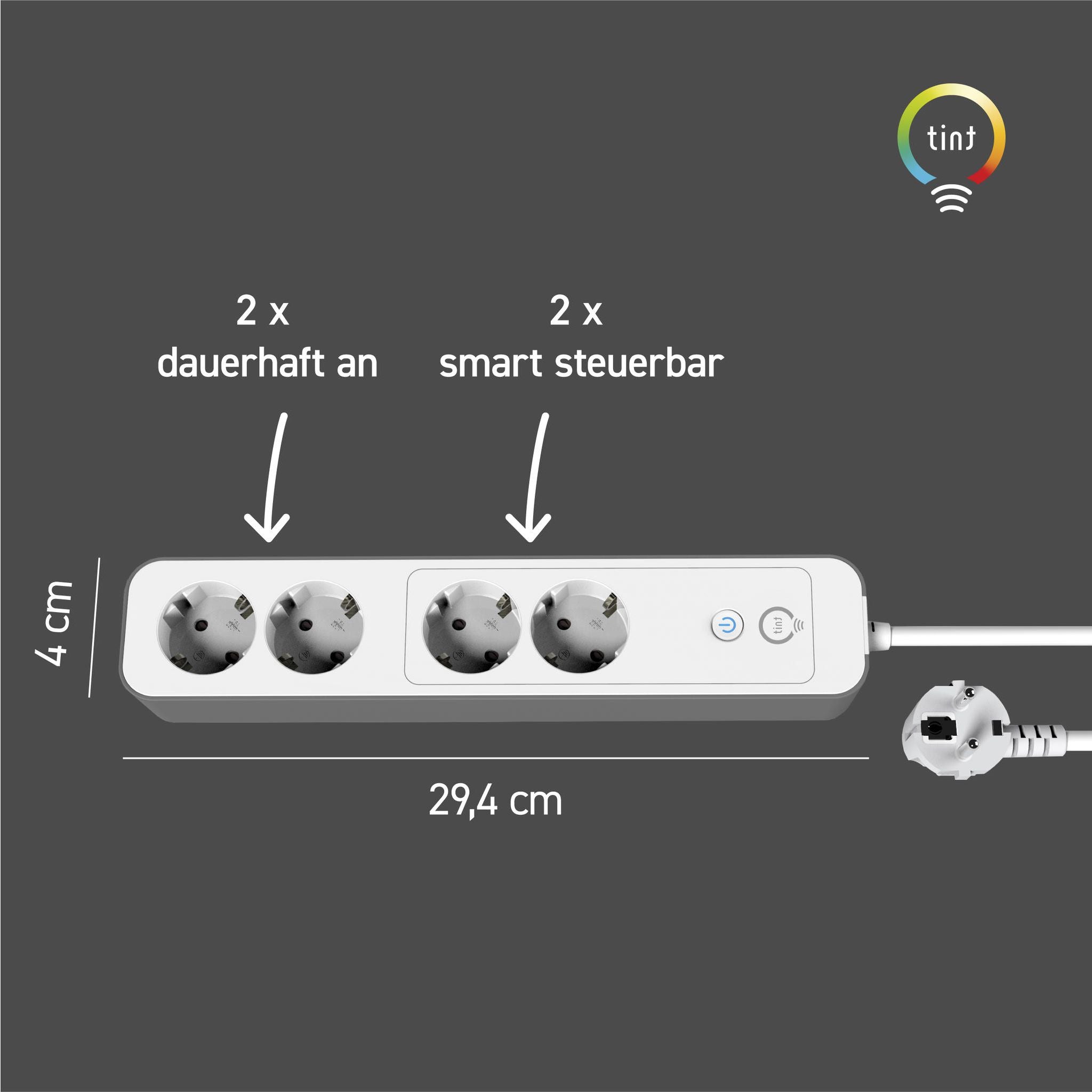 Smarte 4er-Steckdosenleiste Smart Power Strip