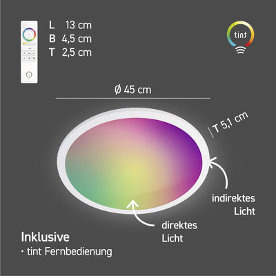 Smartes LED-Panel Loris, 45 cm