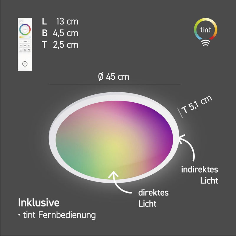 Smartes LED-Panel Loris, 45 cm