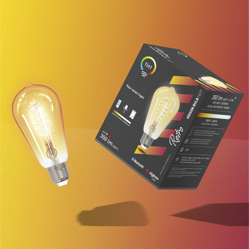 Smarte LED-Birne Retro Gold E27