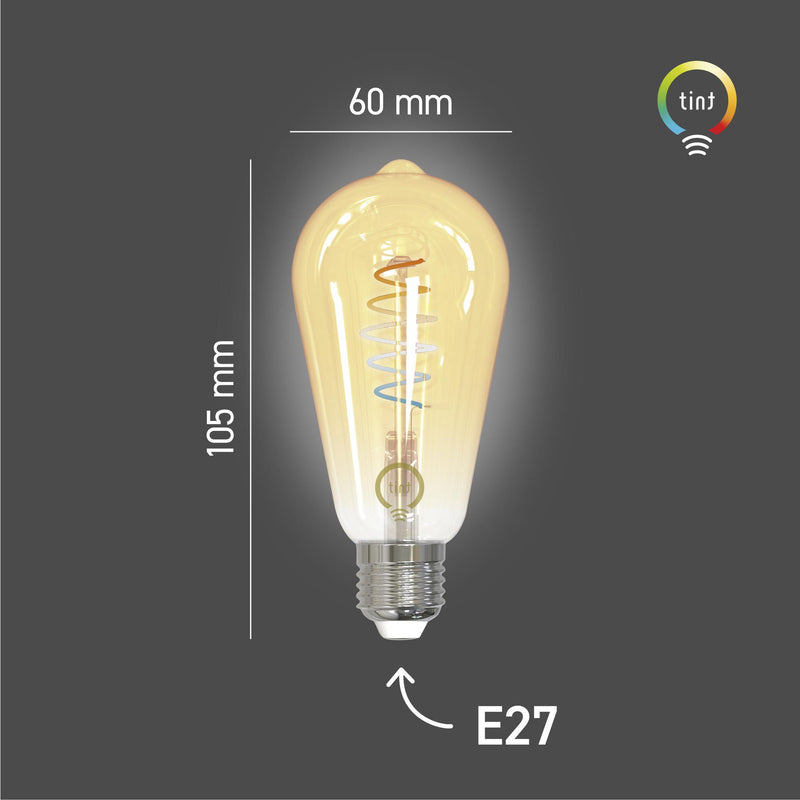 Smarte LED-Birne Retro Gold E27