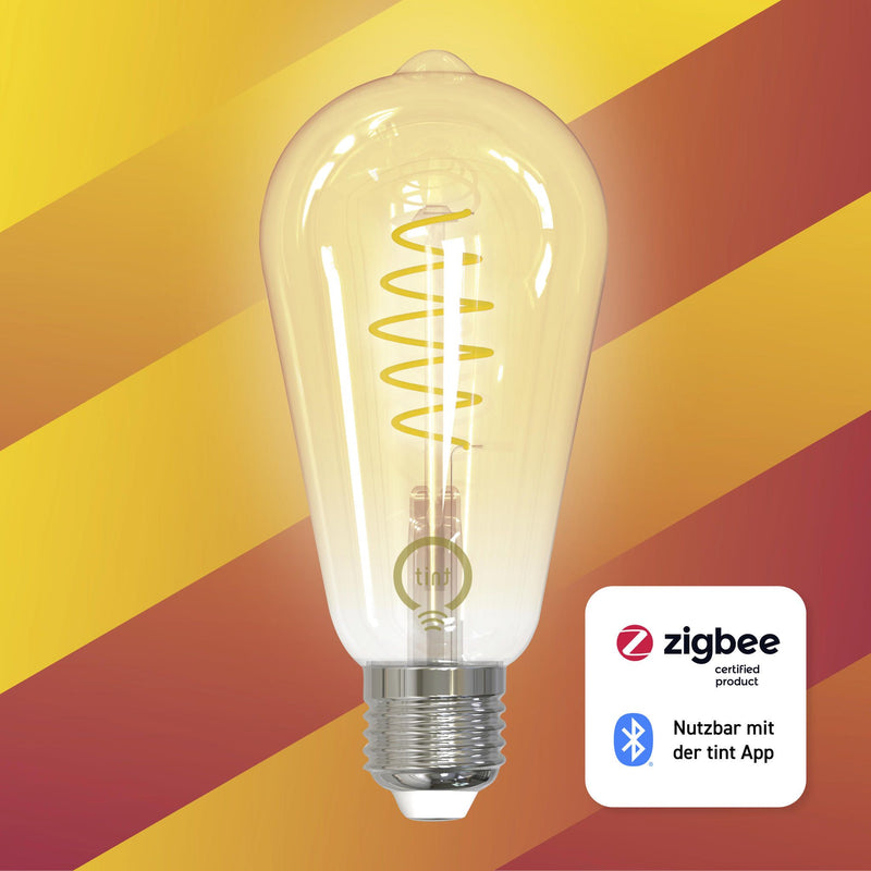 Smarte LED-Birne Retro Gold E27