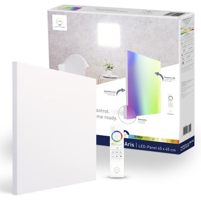Smartes LED-Panel Aris, 45x45 cm