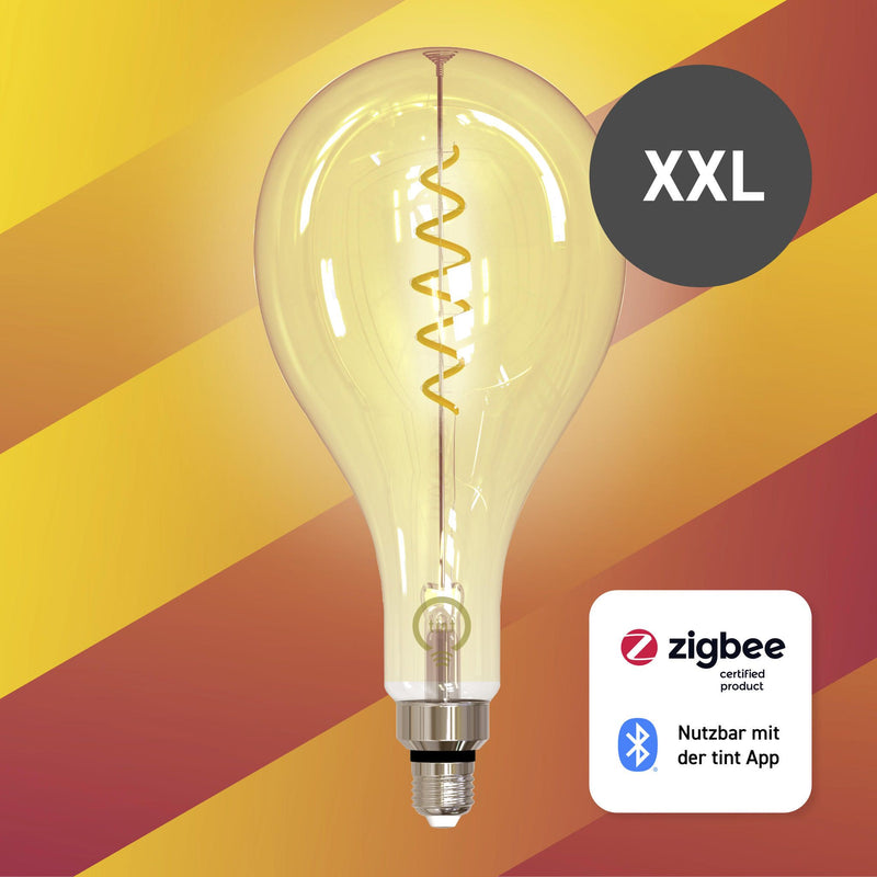 Smarte LED-Birne Retro Gold XXL E27