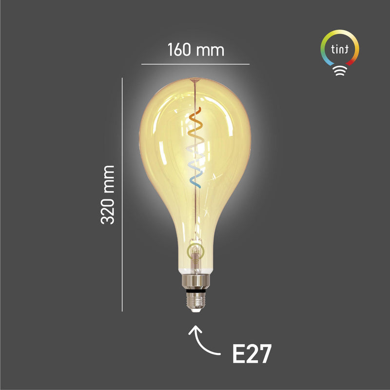 Smarte LED-Birne Retro Gold XXL E27