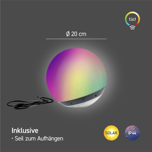 Smarte LED-Hängekugel Pendula Solar, 20cm