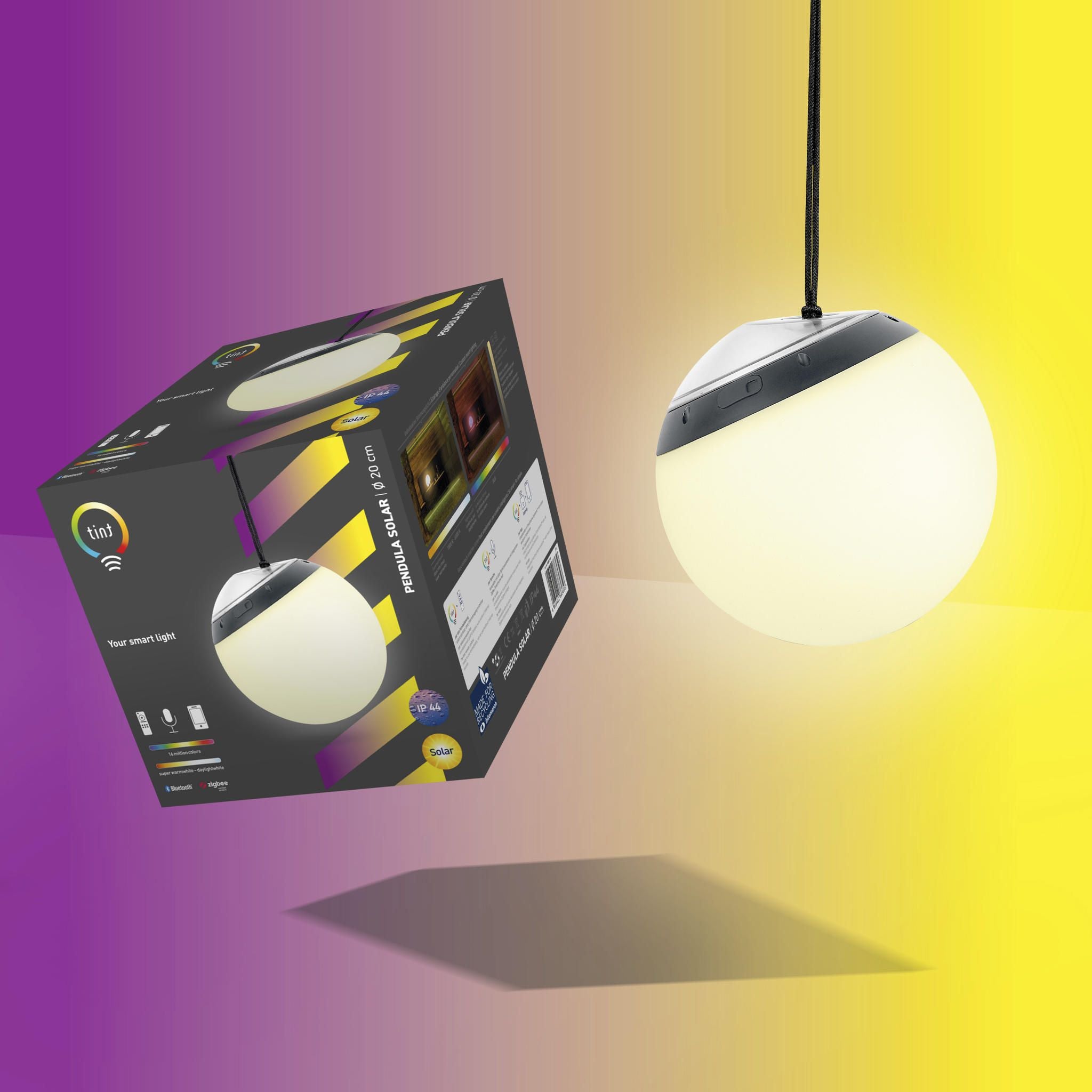 Smarte LED-Hängekugel Pendula Solar, 20cm