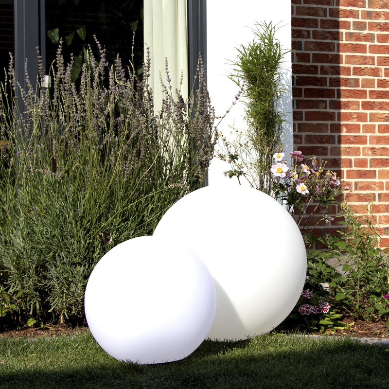 Smarte Outdoor LED-Leuchtkugel Calluna, 40 cm, white