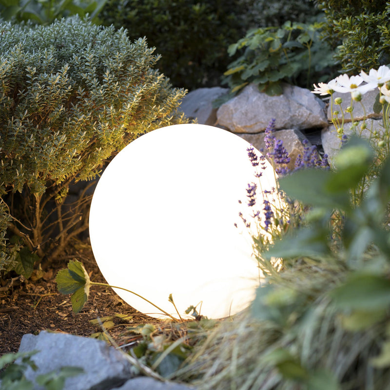 Smarte Outdoor LED-Leuchtkugel Calluna, 50 cm, white