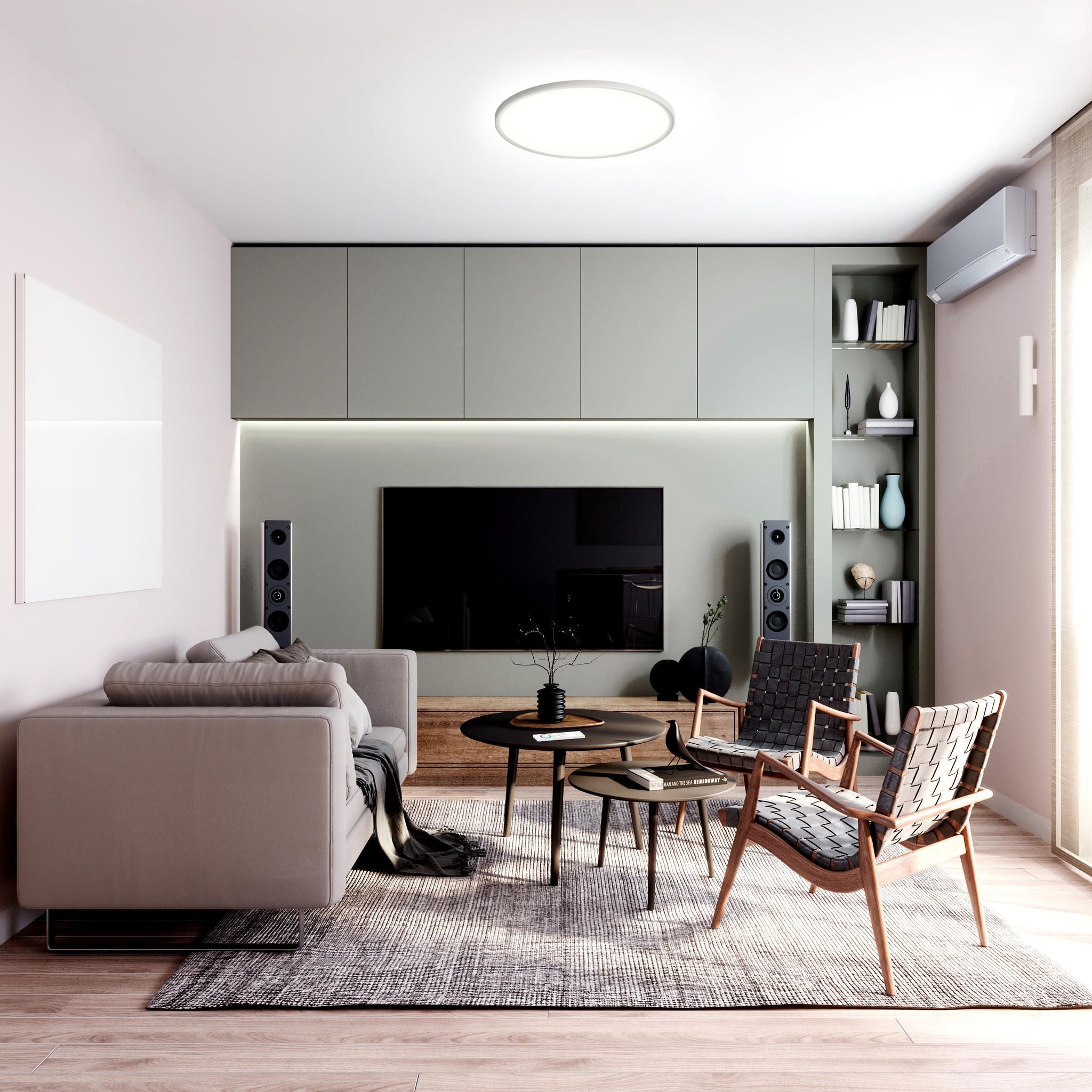 Smarte Deckenleuchte Amela, 50 cm, white+ambiance