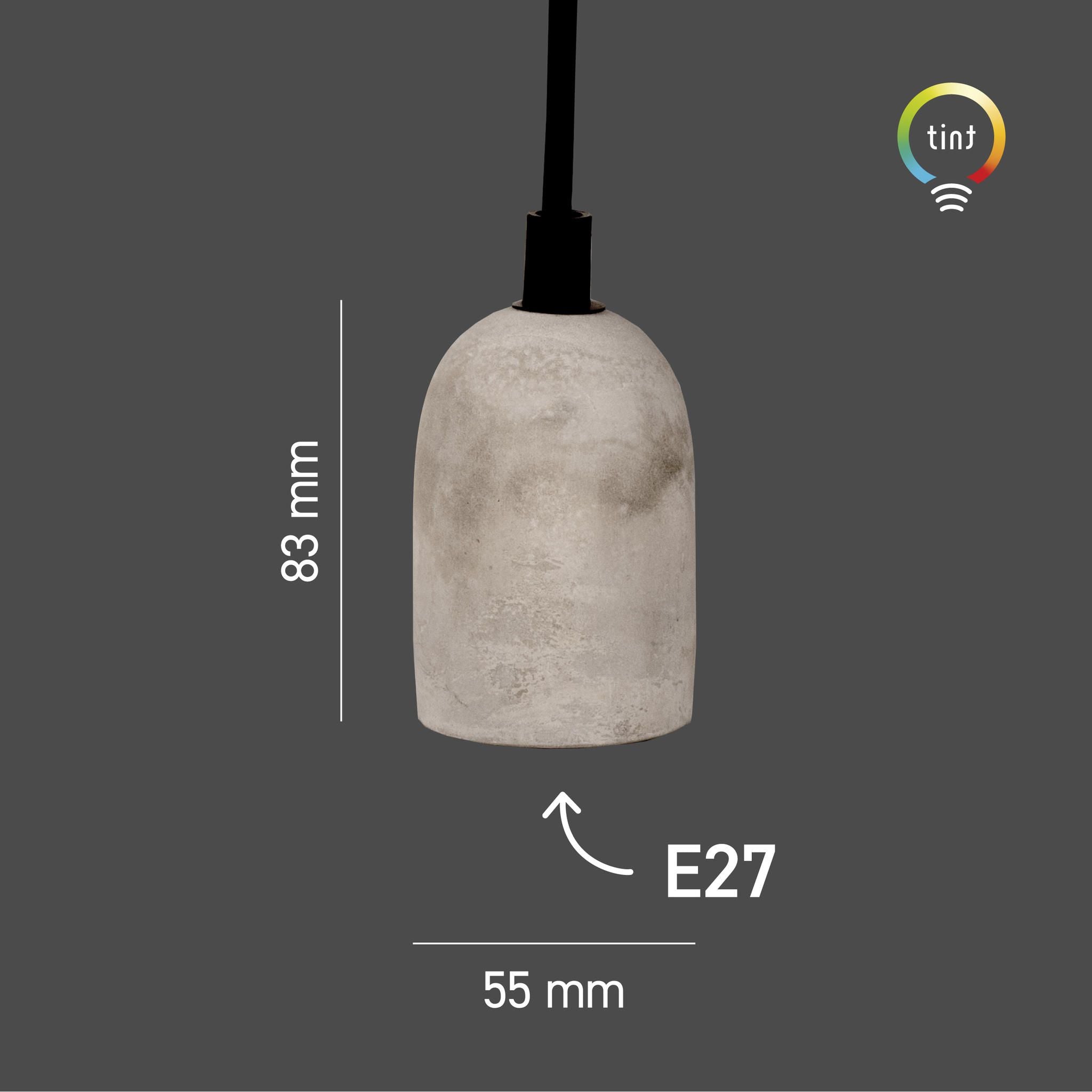 Pendelleuchte E27, Beton