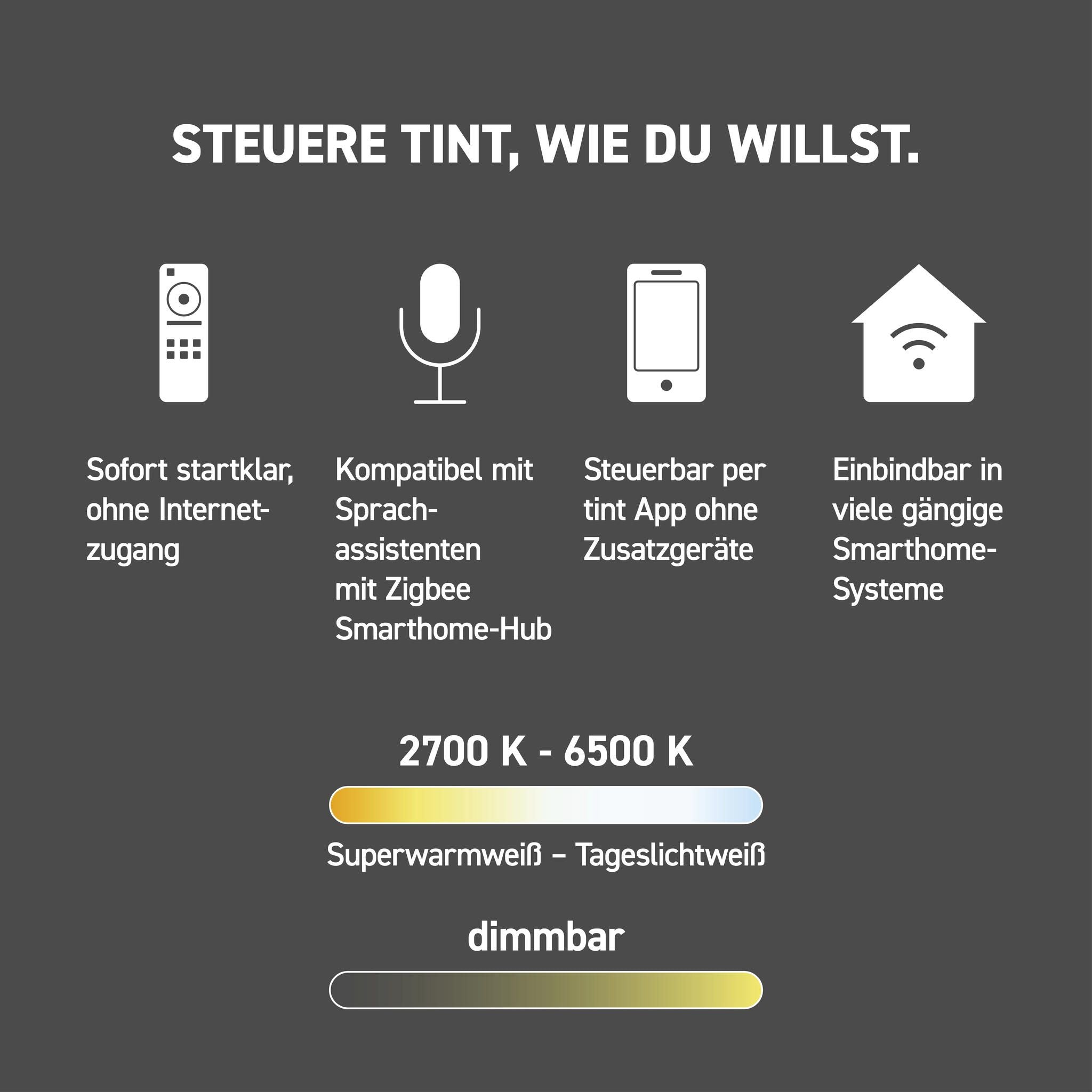 Smarte LED-Unterbauleuchte Alba