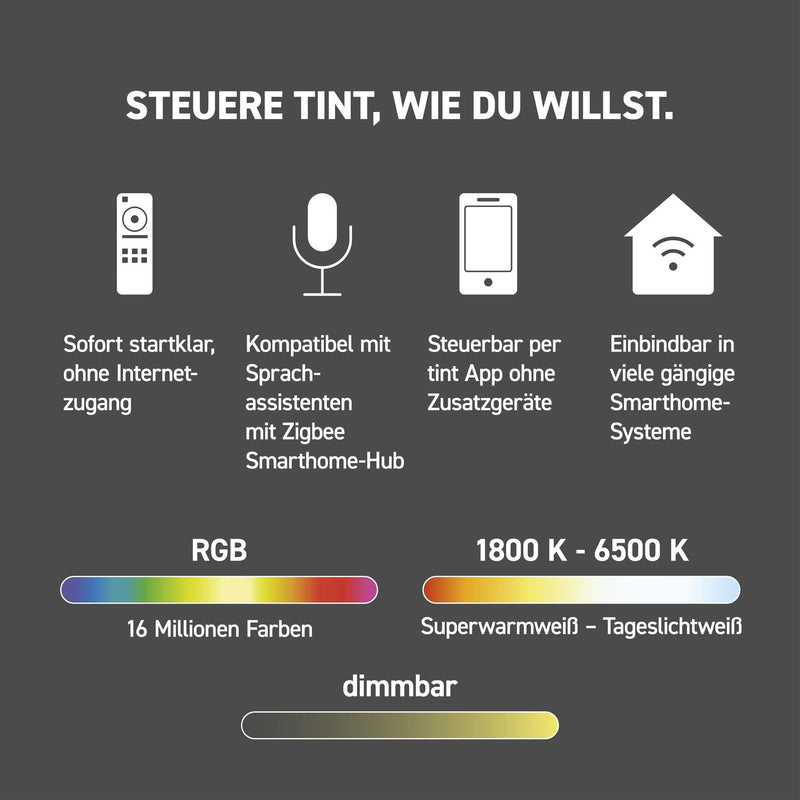 Smarte LED-Deckenleuchte Malea, taupe