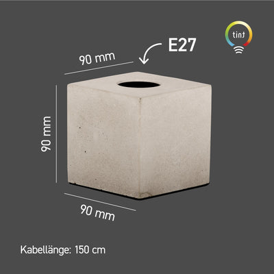 Tischleuchte E27, Beton