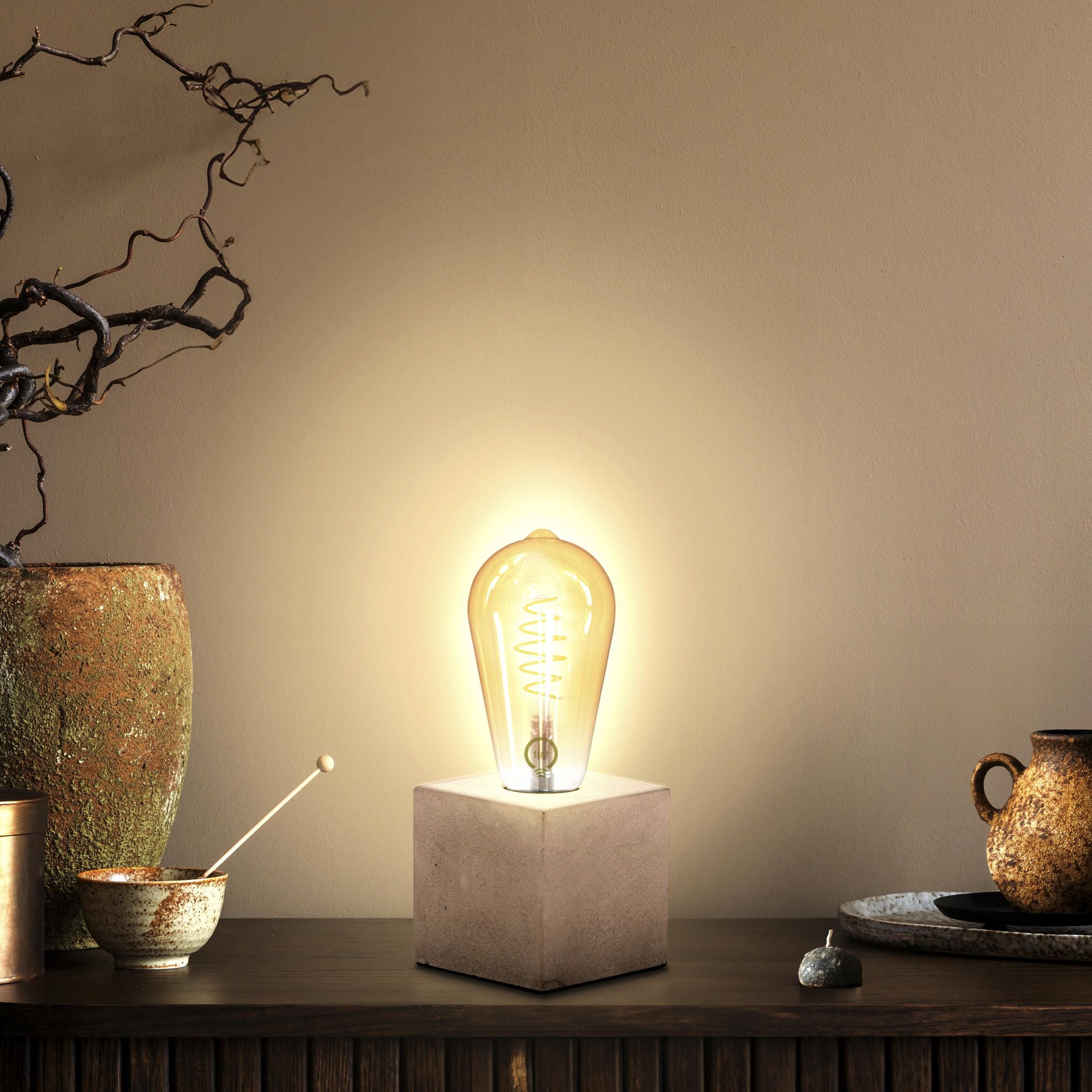 Tischleuchte E27, Beton