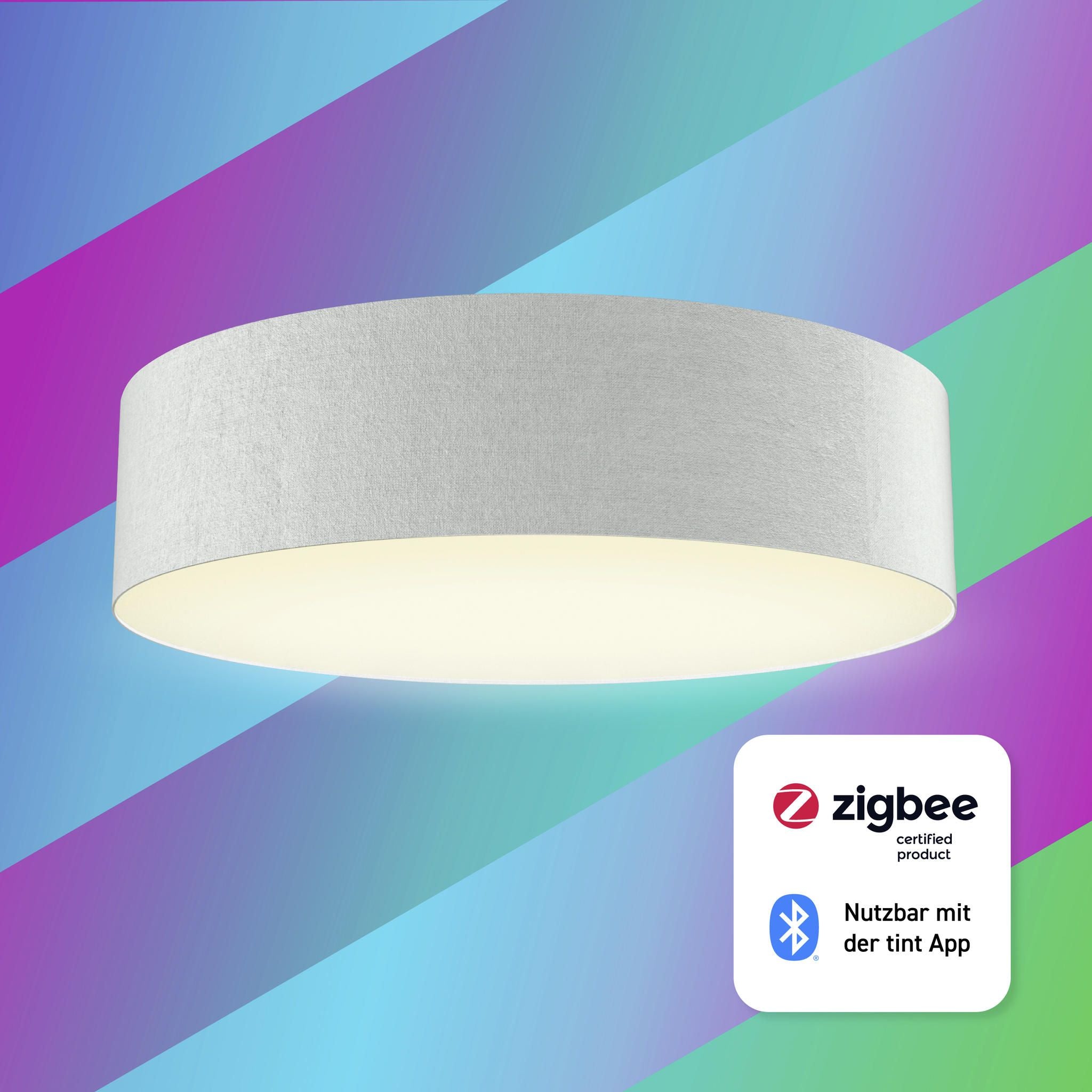 Smarte LED-Deckenleuchte Malea, gray