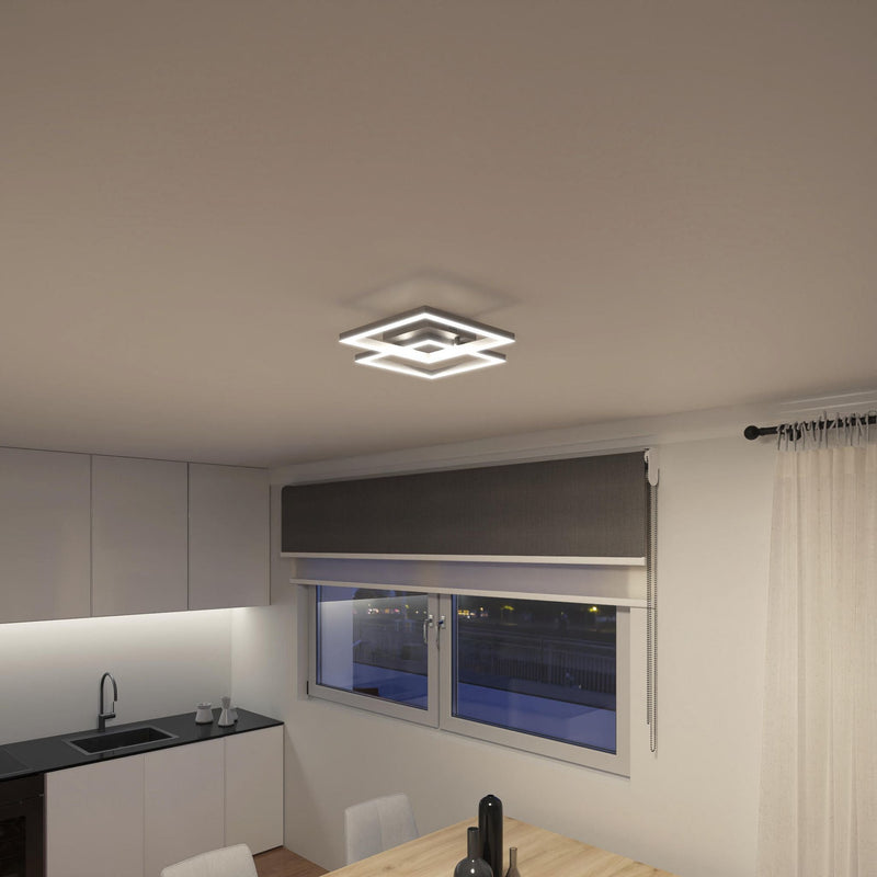 Smarte Deckenleuchte Cano silver, white+color