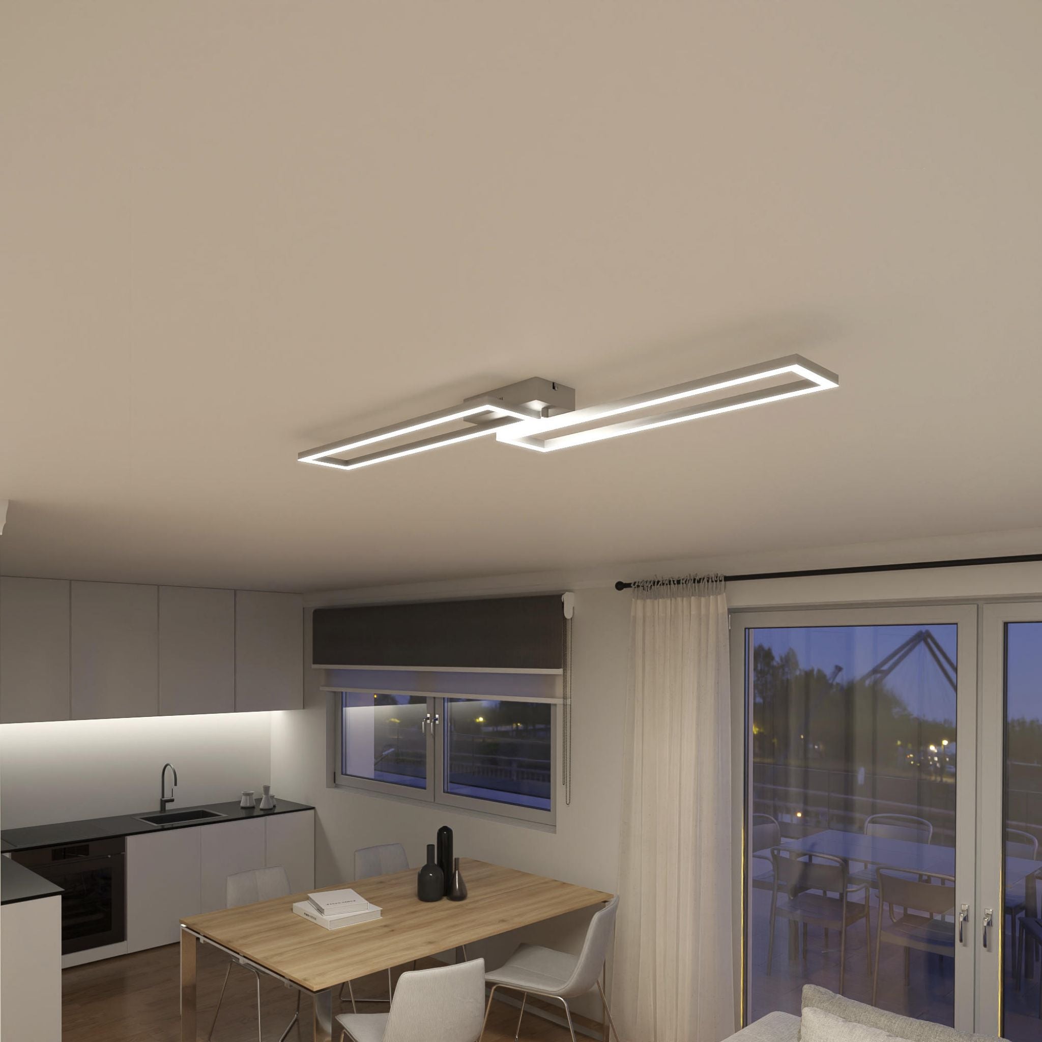 Smarte Deckenleuchte Ciso silver, white+color