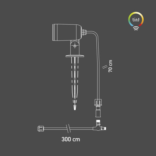 Smarter Outdoor LED-Erweiterungsspot Flores Gen3