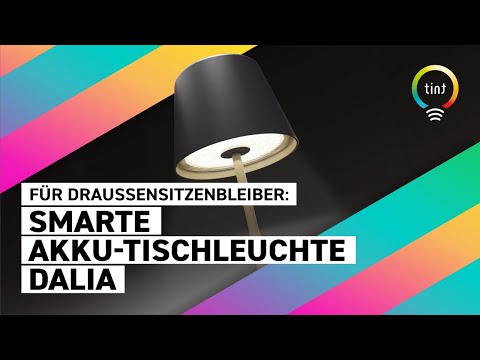 Smarte Akku-Tischleuchte Dalia, Anthrazit